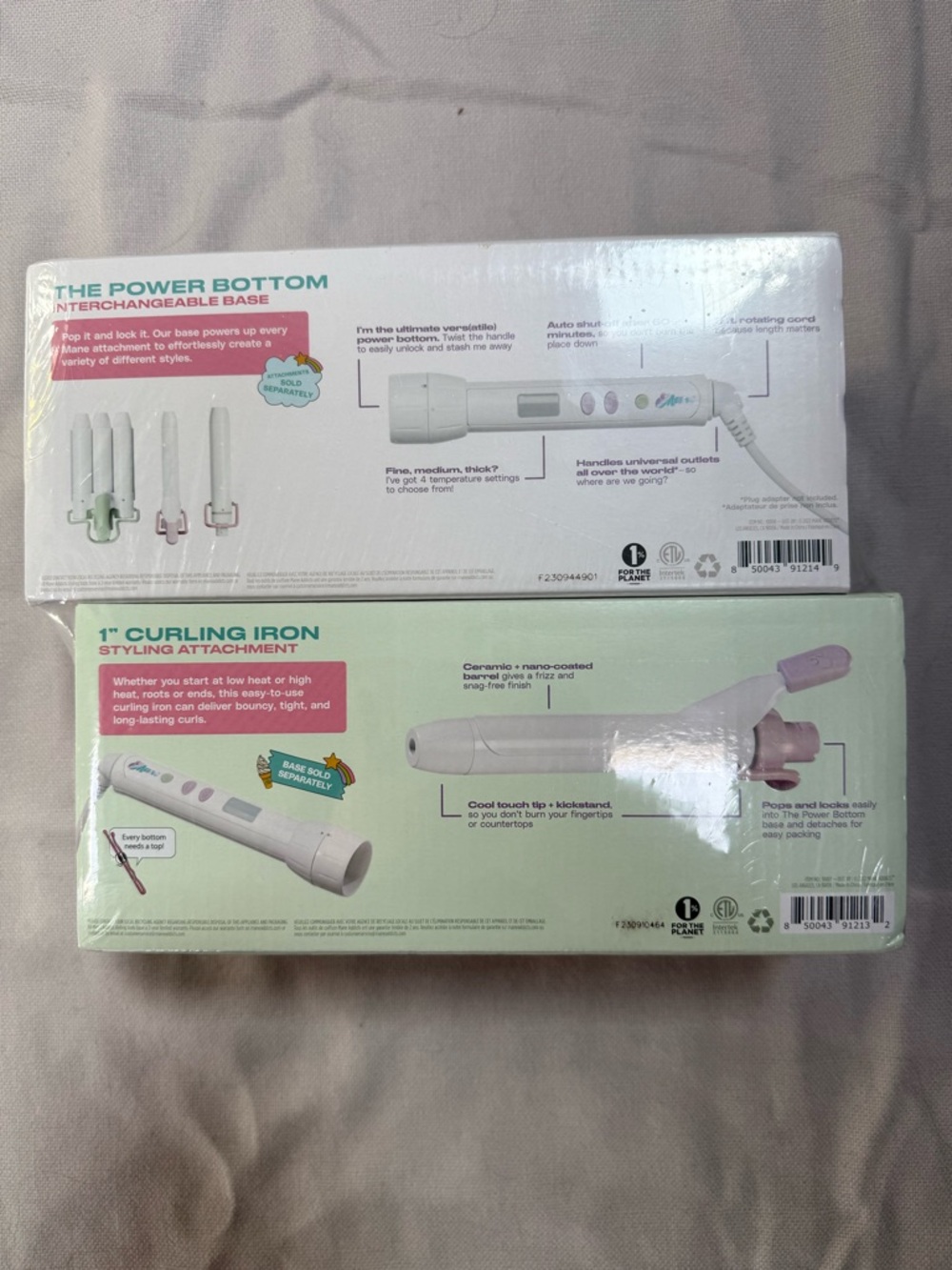 Mane by Mane Addicts 1" Curling Iron Attachment — White with Pink Accent - Picture 2 of 2